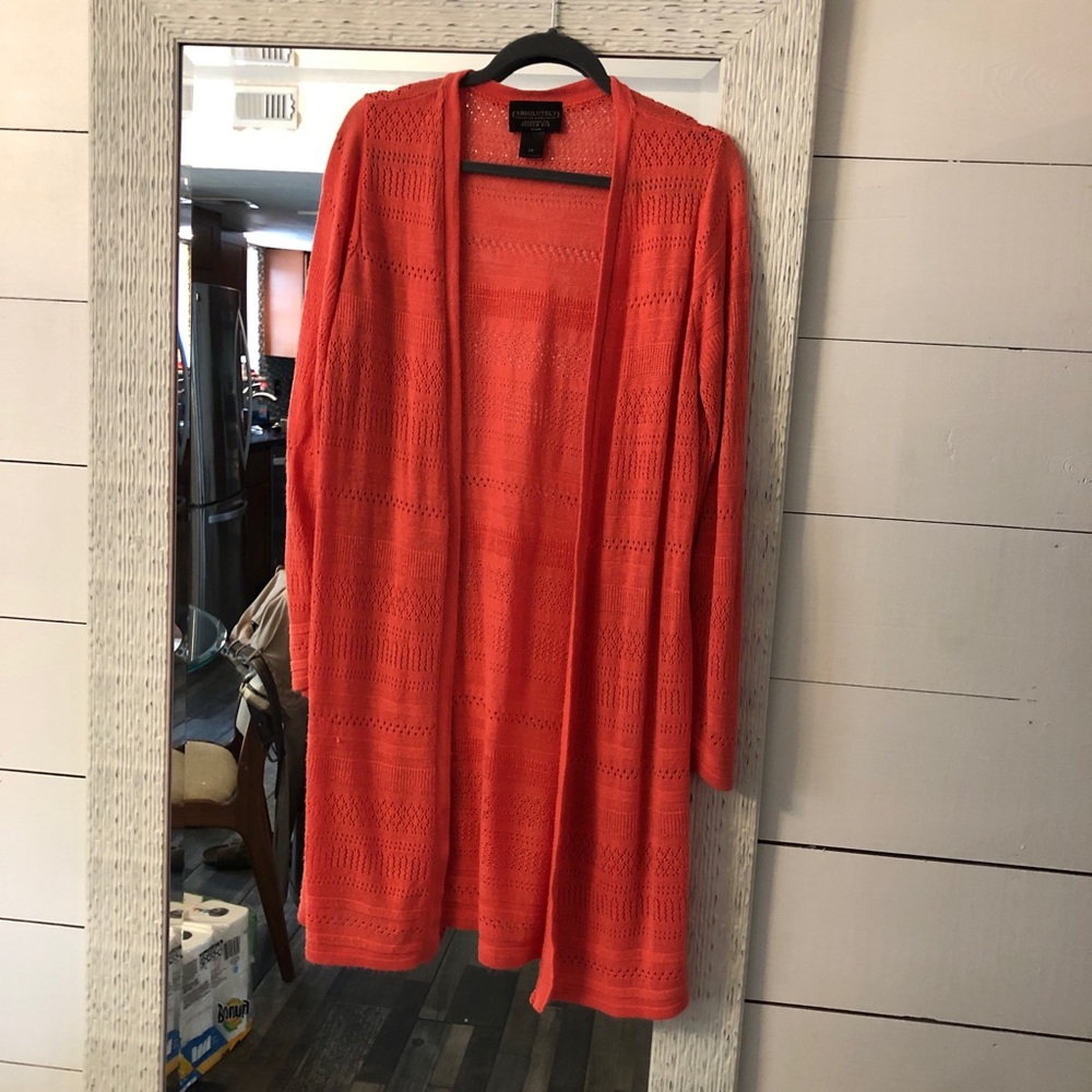 🎉5 for $25 sale🎉 cute orange lightweight duster